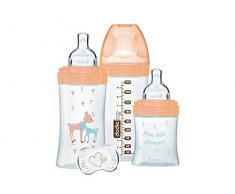 Dodie – Coffret Sensation+ Verre – 1 Biberon 150ml – 2 Biberons 270ml Anti-colique – 1 Sucette 0-2 Mois