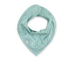 BEMINI - Bavoir Bandana - Collection Frizy - En Jersey - Vert - 25 cm - Fermeture à pression - Double épaisseur