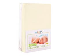 Julius Zöllner Drap-Housse En Jersey Lot de 2 pour le bébé lit taille Dimensions : 60 x 120 + 70 x 140,