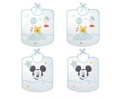 babyCalin Bavoir 1er Age Asst Mickey & Winnie + Poche Impr 28 x 32 cm
