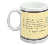 Feel Good Art brillant Mug en céramique Motif typographie moderne pour la maison ou le bureau de la collection Motivation Tons (Crème)