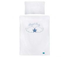 Belisima 5902012148242 Wings Parure de lit avec 2 zircons Bleu/multicolore 90/120