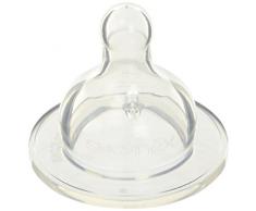 Suavinex Set de 2 Tétines Bout Rond Debit Lent en Silicone 0+ Mois