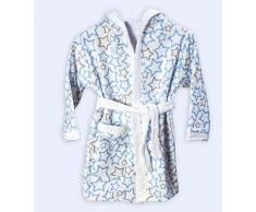 Ti TIN, Peignoir de bain pour Bébé, Taille 3 à 4 ans | Sortie de bain Douce, Confortable et Absorbante - 90% coton, 10% polyester - Tissu Éponge - Motif Étoile - Couleur Bleu - 340g/m²