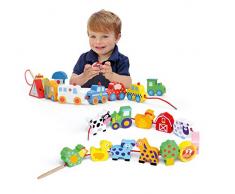 M MOLTO Jouet en Bois Little Traffic String