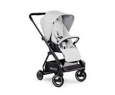 Hauck Apollo Poussette jusquà 25 kg avec Couvre Jambes, Siège Reversible, Réflecteurs, Réglable en Hauteur, Pliable Compacte, Compatible avec Nacelle et Siège Auto Cosi - Gris Argenté