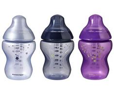 Tommee Tippee Biberons Midnight Skies, 260 ml, Valve Anti-Colique, Tétine Souple, Lot de 3