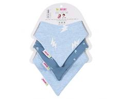 Minene UK Lot de 3 bavoirs bandana Bleu