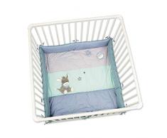 Sterntaler Fond de Parc Âne Emmi, Âge : Bébé dès la Naissance, 100 x 100 cm, Bleu Clair/Multicolore