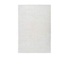 Lalee Tapis en Laine uni Nature 900 Ivoire 160x230cm Dintérieur, 100, Blanc Cassé