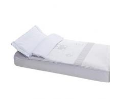 Housse de couette déhoussable pour berceau 50 x 80 cm Cœur (Blanc)