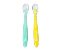 Badabulle Lot de 2 Cuillères en Silicone pour Bébé