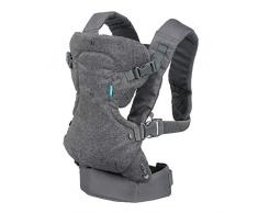 Infantino Porte-Bébé ergonomique Flip avec assise physiologique pour enfants de 3,5 à 14,5kg avec 4 modes de portage - bavoir amovible inclus 005204