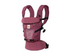 Ergobaby Porte Bebe pour Nouveau-né Ergonomique et Physiologique, Plum Adapt 3-Positions Dorsale et Ventral