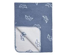 Meyco 1531024 BOAT Couverture pour bébé Bleu jean 75 x 100 cm