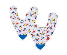 Nûby - 2 Bavoirs avec Coin de Dentition - -3M Bleu