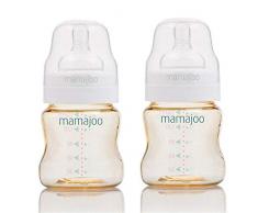 mamajoo sans BPA Biberon PES Valve Système Anti-Colique (150 ml, Lot de 2)