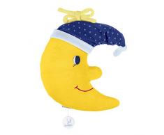 Sterntaler Peluche Musicale, Lune en Peluche, Boîte à Musique Remplaçable, Taille: L, Jaune