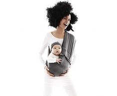 Wallaboo - Porte bébé Connection - Ergonomique de la naissance à 36 mois - Le porte-bébé sling à poche pratique et facile à installer - 100% Cotton - Couleur: Gris