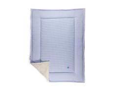 Robert Osswald 1.5.1.1.2.3.1-K05-11 Tapis déveil à carreaux en peluche Bleu 100 x 135 cm