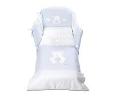 Italbaby en peluche amovible Couette, Bleu clair, 5 pièces