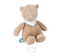 Nattou Peluche Musicale Ours Basile, Mia et Basile, 28 x 25 x 8 cm, Brun