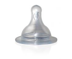 Mebby Tétines à Écoulement Léger Anti-Colique pour Biberon Pes et Verre - Pack de 2 - 6 mois