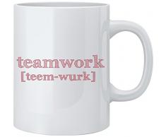 Feel Good Art brillant Mug en céramique Motif typographie moderne pour la maison ou le bureau de la collection Motivation Tons (Framboise)