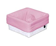 Kuli-Muli 14722 Panier de toilette avec revàªtement Rose 26 x 26 cm