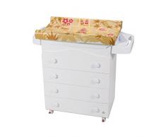 Comode baignoire Treasure white Caramel brown