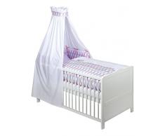 My Julius 5706216630 Parure de lit 3 pièces avec tour de lit, ciel et parure de lit en 100/135 cm plus 40/60 cm avec motif