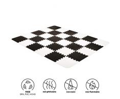 Kinderkraft Tapis dÉveil Bébé LUNO, Éducatif, Puzzle Mousse, Noir