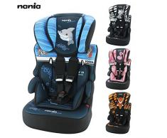 Nania Siège Auto Beline Groupe 1/2/3 avec Protection Latérale Fabriqué en France Shark 9-36 kg