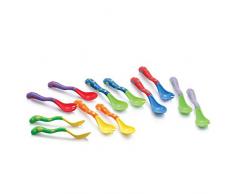 Nûby Couverts - Couverts décoratifs 1 fourchette + 1 cuillère +12mois (Coloris aléatoire)