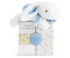Doudou et Compagnie Coucou Doudou Forme Lapin Bleu Pastel