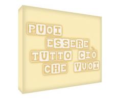 Feel Good Art UCNBE2436-01IT Tableau sur toile Motif typographie Beige 91 x 60 x 4 cm Crème