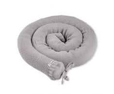 Sterntaler Tour de lit en Tricot Baylee, Taille : 180 x 8 x 8 x 8 cm, Couleur : Gris