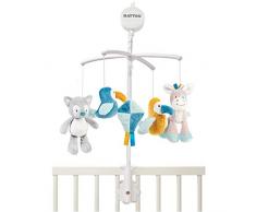 Nattou Mobile avec Peluche Musicale Tim et Tiloo, Berceuse DouceLa-Le-Lu, 37 x 31 x 9 cm, Bleu/Jaune/Gris 498319