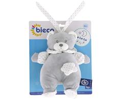 Bieco 17010082 Peluche Ours Cosmo, Doudou et Boîte à Musique avec MelodieLa-Le-Lu, Doudou Doudou et Anneau de Coussin pour bébé et enfant Gris
