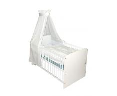 Kuli-Muli 18791 Lyocell Parure de lit 4 pièces Motif étoiles 90/120 cm