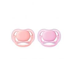 Philips Avent SCF245/20 2 sucettes ULTRA aérées 0/6 mois - Rose/Orange