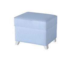 Micuna – Pouf coffre avec en tissu Motif rayures, Couleur Bleu