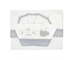 Andy & Helen 3/400d10 _ GR Drap Lit Brodé, gris