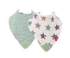 Nûby - Bavoir avec Coin de Dentition - Vert - 3M