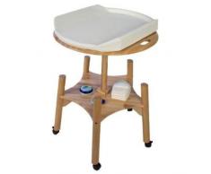 babytwist 200812 laqué Blanc y.c. Matelas à Langer et roulettes pour parquet, Multicolore, Taille Unique