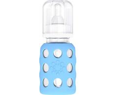 Lifefactory Biberon en Verre/Silicone Bleu Ciel 120 ml