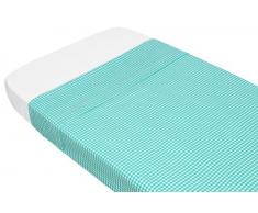 Taftan Drap de Lit Vichy turquoise (100 x 80 cm) - Turquoise
