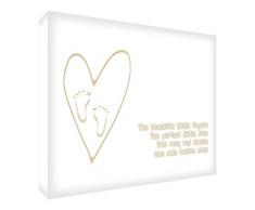 Feel Good Art Décoration murale pour chambre denfant Motif 10 doigts et orteils Format A4, beige, 30 x 20 cm