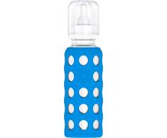 Lifefactory Biberon en Verre/Silicone Bleu Océan 250 ml