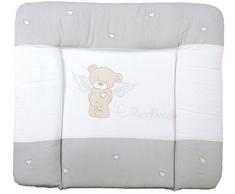 roba Matelas à langer souple ‘Heartbreaker’, 85x75cm, matelas à langer souple avec revêtement en PU, gris.